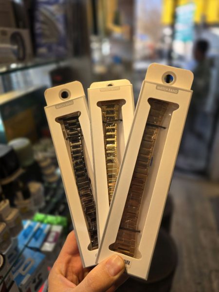 بند اپل واچ رولکس رنگ مشکی طلایی رزگلد