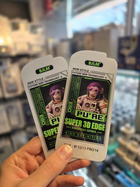 گلس مانکی بدون حاشیه مشکی سری آیفون ۱۲ تا ۱۶